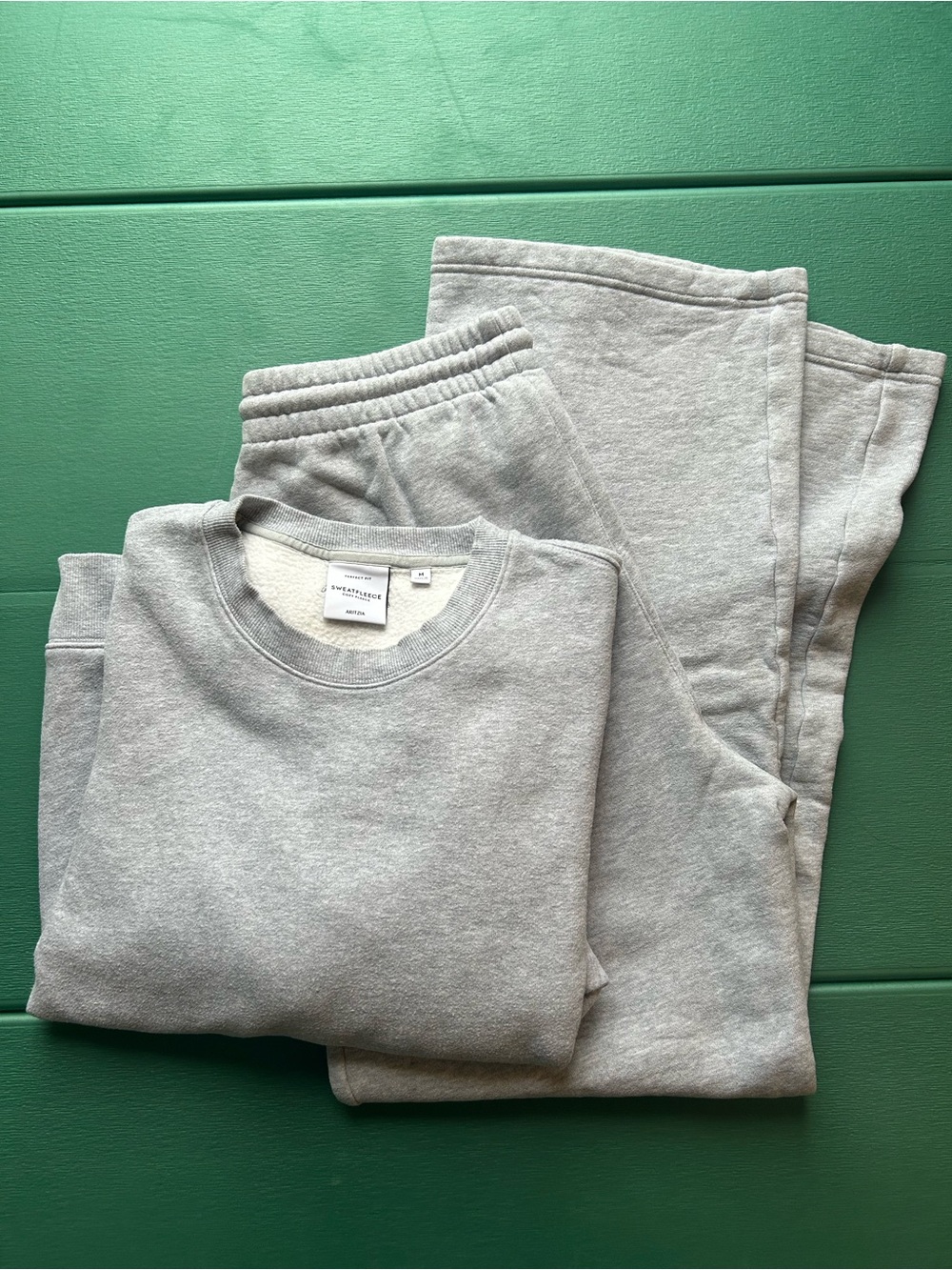 Aritzia perfect fit sweatfleece gray set in medium. Brand new, never worn